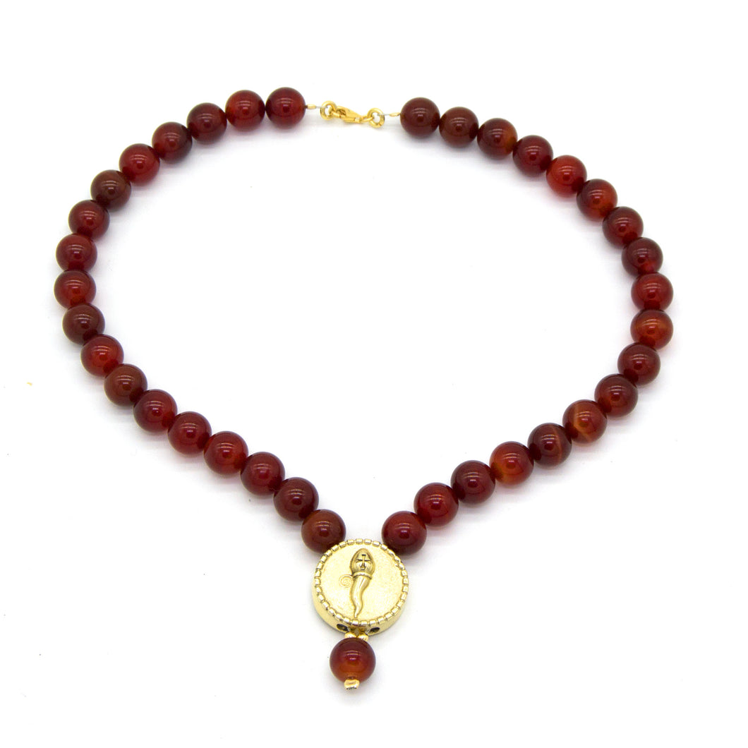 collana cornosangennaro con corniole