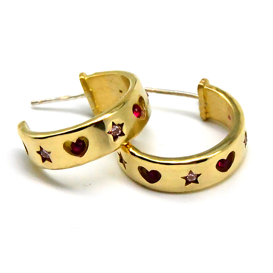 orecchini stelle e cuori