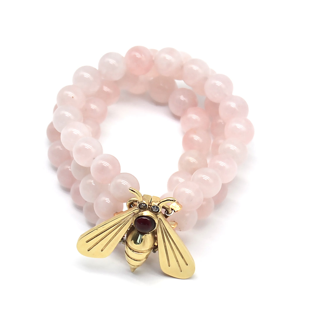 bracciale ape quarzo rosa